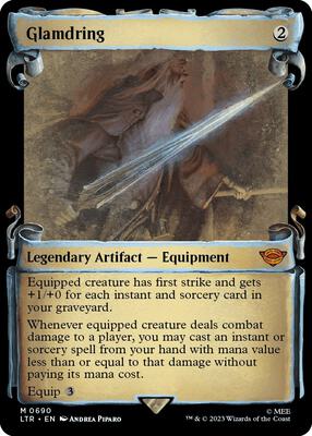 Glamdring (Showcase Scrolls) card from Universes Beyond: The Lord of the Rings: Tales of Middle-earth