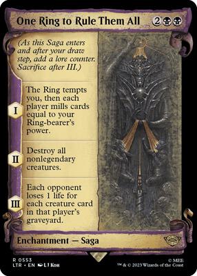 One Ring to Rule Them All (Showcase Scrolls) card from Universes Beyond: The Lord of the Rings: Tales of Middle-earth