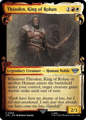 Theoden, King of Rohan (Showcase Scrolls) card from Universes Beyond: The Lord of the Rings: Tales of Middle-earth