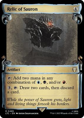 Relic of Sauron (Showcase Scrolls) card from Commander: The Lord of the Rings: Tales of Middle-earth