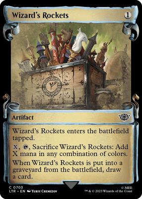 Wizard's Rockets (Showcase Scrolls) card from Universes Beyond: The Lord of the Rings: Tales of Middle-earth