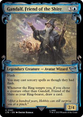Gandalf, Friend of the Shire (Showcase Scrolls) card from Universes Beyond: The Lord of the Rings: Tales of Middle-earth