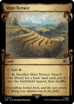 Shire Terrace (Showcase Scrolls) card from Universes Beyond: The Lord of the Rings: Tales of Middle-earth