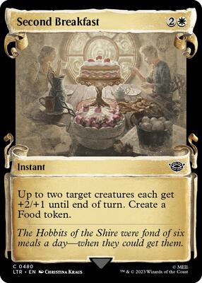 Second Breakfast (Showcase Scrolls) card from Universes Beyond: The Lord of the Rings: Tales of Middle-earth