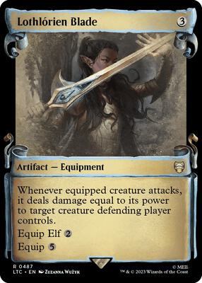 Lothlorien Blade (Showcase Scrolls) card from Commander: The Lord of the Rings: Tales of Middle-earth