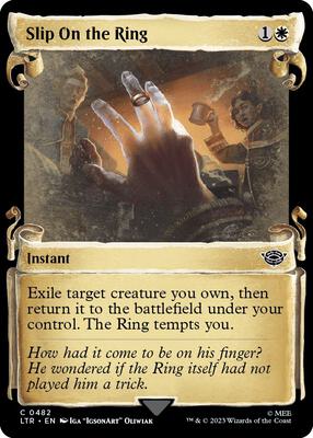 Slip on the Ring (Showcase Scrolls) card from Universes Beyond: The Lord of the Rings: Tales of Middle-earth