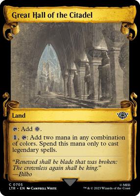 Great Hall of the Citadel (Showcase Scrolls) card from Universes Beyond: The Lord of the Rings: Tales of Middle-earth