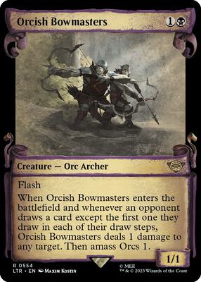 Orcish Bowmasters (Showcase Scrolls) card from Universes Beyond: The Lord of the Rings: Tales of Middle-earth
