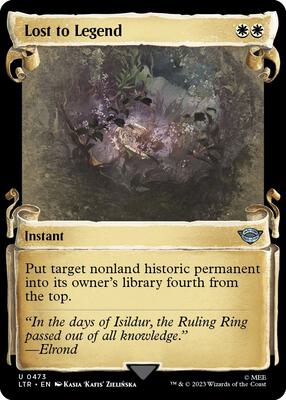 Lost to Legend (Showcase Scrolls) card from Universes Beyond: The Lord of the Rings: Tales of Middle-earth
