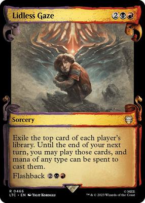 Lidless Gaze (Showcase Scrolls) card from Commander: The Lord of the Rings: Tales of Middle-earth