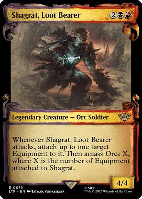 Shagrat, Loot Bearer (Showcase Scrolls) card from Universes Beyond: The Lord of the Rings: Tales of Middle-earth