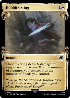 Hobbit's Sting (Showcase Scrolls) card from Universes Beyond: The Lord of the Rings: Tales of Middle-earth