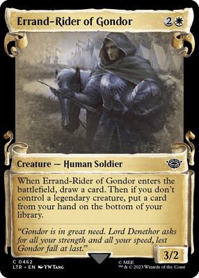Errand-Rider of Gondor (Showcase Scrolls) card from Universes Beyond: The Lord of the Rings: Tales of Middle-earth