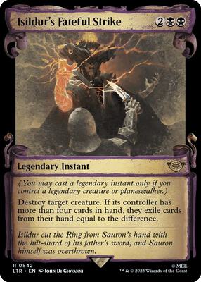 Isildur's Fateful Strike (Showcase Scrolls) card from Universes Beyond: The Lord of the Rings: Tales of Middle-earth
