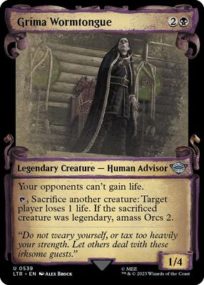 Grima Wormtongue (Showcase Scrolls) card from Universes Beyond: The Lord of the Rings: Tales of Middle-earth