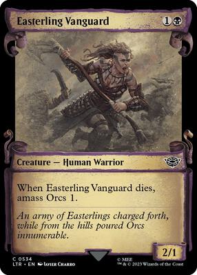 Easterling Vanguard (Showcase Scrolls) card from Universes Beyond: The Lord of the Rings: Tales of Middle-earth