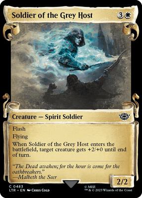 Soldier of the Grey Host (Showcase Scrolls) card from Universes Beyond: The Lord of the Rings: Tales of Middle-earth