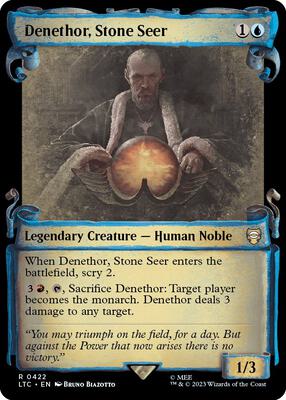 Denethor, Stone Seer (Showcase Scrolls) card from Commander: The Lord of the Rings: Tales of Middle-earth