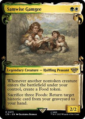 Samwise Gamgee (Showcase Scrolls) card from Universes Beyond: The Lord of the Rings: Tales of Middle-earth