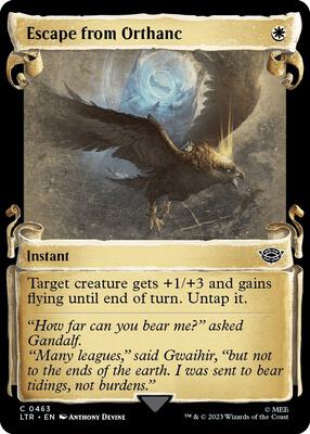 Escape from Orthanc (Showcase Scrolls) card from Universes Beyond: The Lord of the Rings: Tales of Middle-earth
