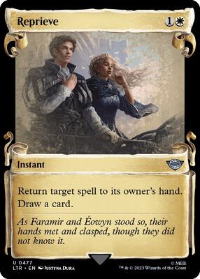Reprieve (Showcase Scrolls) card from Universes Beyond: The Lord of the Rings: Tales of Middle-earth