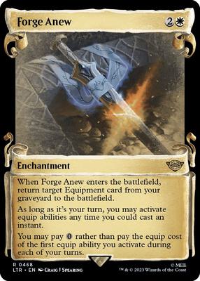 Forge Anew (Showcase Scrolls) card from Universes Beyond: The Lord of the Rings: Tales of Middle-earth