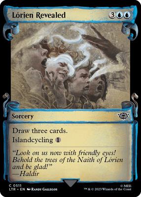 Lorien Revealed (Showcase Scrolls) card from Universes Beyond: The Lord of the Rings: Tales of Middle-earth