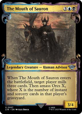 The Mouth of Sauron (Showcase Scrolls) card from Universes Beyond: The Lord of the Rings: Tales of Middle-earth