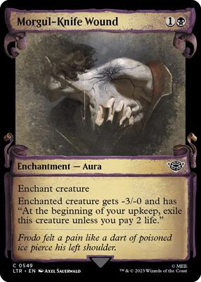Morgul-Knife Wound (Showcase Scrolls) card from Universes Beyond: The Lord of the Rings: Tales of Middle-earth