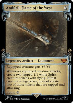 Anduril, Flame of the West (Showcase Scrolls) card from Universes Beyond: The Lord of the Rings: Tales of Middle-earth