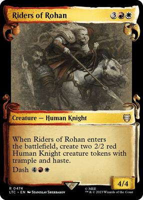 Riders of Rohan (Showcase Scrolls) card from Commander: The Lord of the Rings: Tales of Middle-earth