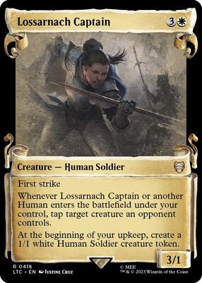 Lossarnach Captain (Showcase Scrolls) card from Commander: The Lord of the Rings: Tales of Middle-earth