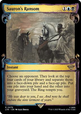 Sauron's Ransom (Showcase Scrolls) card from Universes Beyond: The Lord of the Rings: Tales of Middle-earth