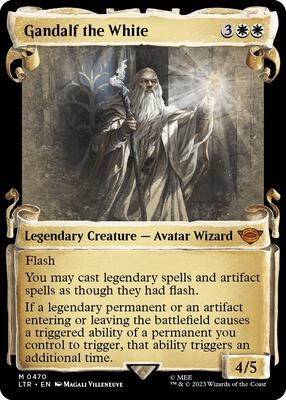 Gandalf the White (Showcase Scrolls) card from Universes Beyond: The Lord of the Rings: Tales of Middle-earth