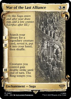 War of the Last Alliance (Showcase Scrolls) card from Universes Beyond: The Lord of the Rings: Tales of Middle-earth
