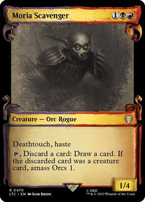 Moria Scavenger (Showcase Scrolls) card from Commander: The Lord of the Rings: Tales of Middle-earth