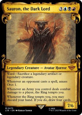 Sauron, the Dark Lord (Showcase Scrolls) card from Universes Beyond: The Lord of the Rings: Tales of Middle-earth