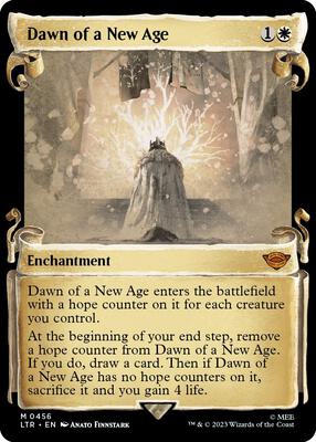 Dawn of a New Age (Showcase Scrolls) card from Universes Beyond: The Lord of the Rings: Tales of Middle-earth