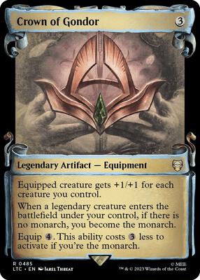 Crown of Gondor (Showcase Scrolls) card from Commander: The Lord of the Rings: Tales of Middle-earth