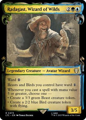 Radagast, Wizard of Wilds (Showcase Scrolls) card from Commander: The Lord of the Rings: Tales of Middle-earth