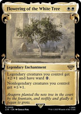 Flowering of the White Tree (Showcase Scrolls) card from Universes Beyond: The Lord of the Rings: Tales of Middle-earth