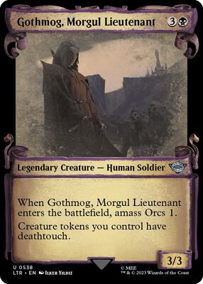 Gothmog, Morgul Lieutenant (Showcase Scrolls) card from Universes Beyond: The Lord of the Rings: Tales of Middle-earth