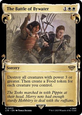 The Battle of Bywater (Showcase Scrolls) card from Universes Beyond: The Lord of the Rings: Tales of Middle-earth