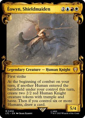 Eowyn, Shieldmaiden (Showcase Scrolls) card from Commander: The Lord of the Rings: Tales of Middle-earth
