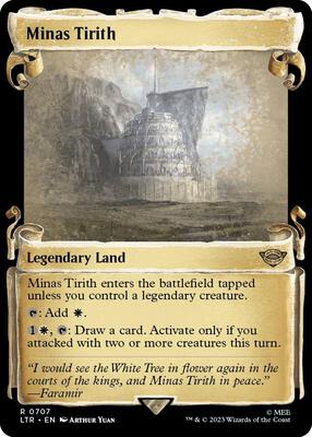 Minas Tirith (Showcase Scrolls) card from Universes Beyond: The Lord of the Rings: Tales of Middle-earth
