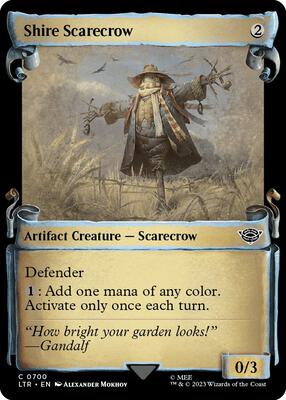 Shire Scarecrow (Showcase Scrolls) card from Universes Beyond: The Lord of the Rings: Tales of Middle-earth