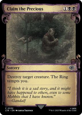 Claim the Precious (Showcase Scrolls) card from Universes Beyond: The Lord of the Rings: Tales of Middle-earth