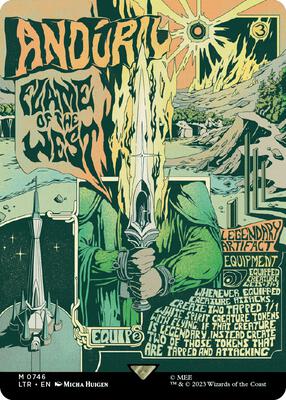 Anduril, Flame of the West (Borderless Poster) card from Universes Beyond: The Lord of the Rings: Tales of Middle-earth