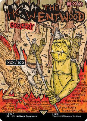 Hew the Entwood (Borderless Poster) (Serial Numbered) card from Universes Beyond: The Lord of the Rings: Tales of Middle-earth