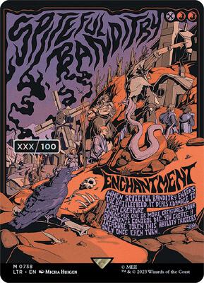 Spiteful Banditry (Borderless Poster) (Serial Numbered) card from Universes Beyond: The Lord of the Rings: Tales of Middle-earth